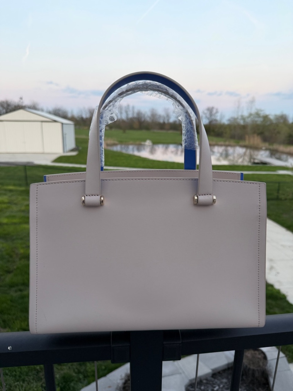 NWOT kate spade Leather Satchel in Light Beige (Cream) - Picture 2 of 7